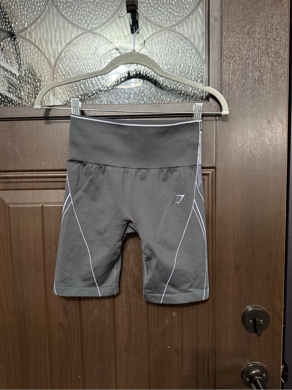 Gymshark Grey High-Waist Bike Shorts size Small